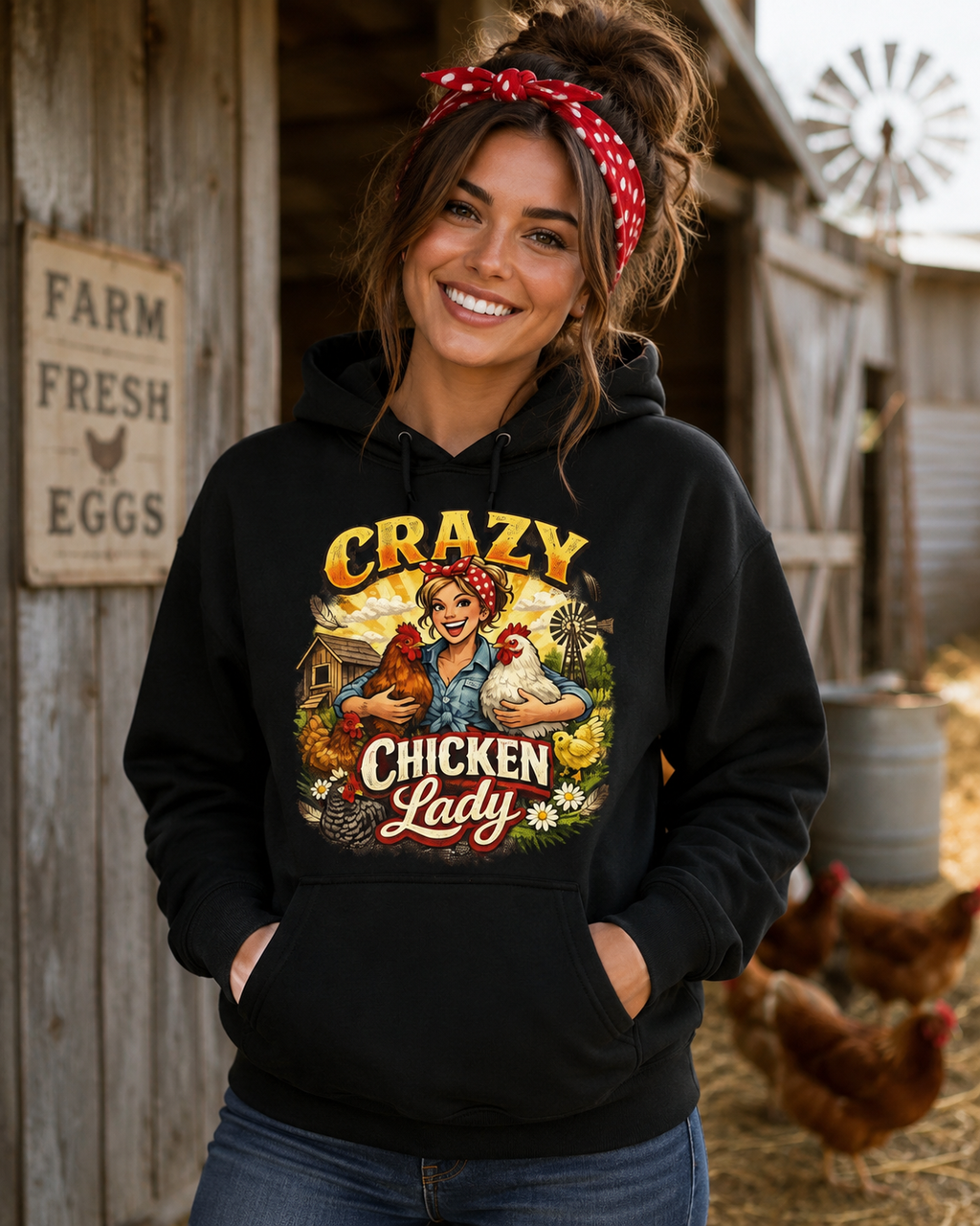 Crazy Chicken Lady - Hoodie