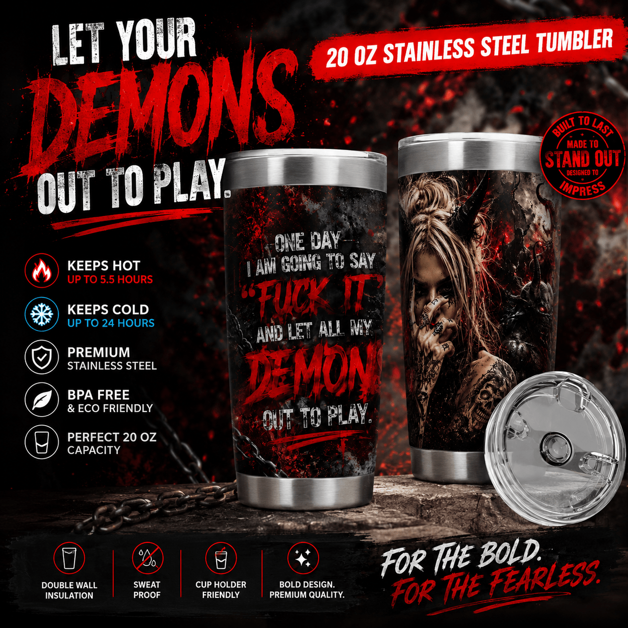 Demons Tumbler - Stay Feral Co.