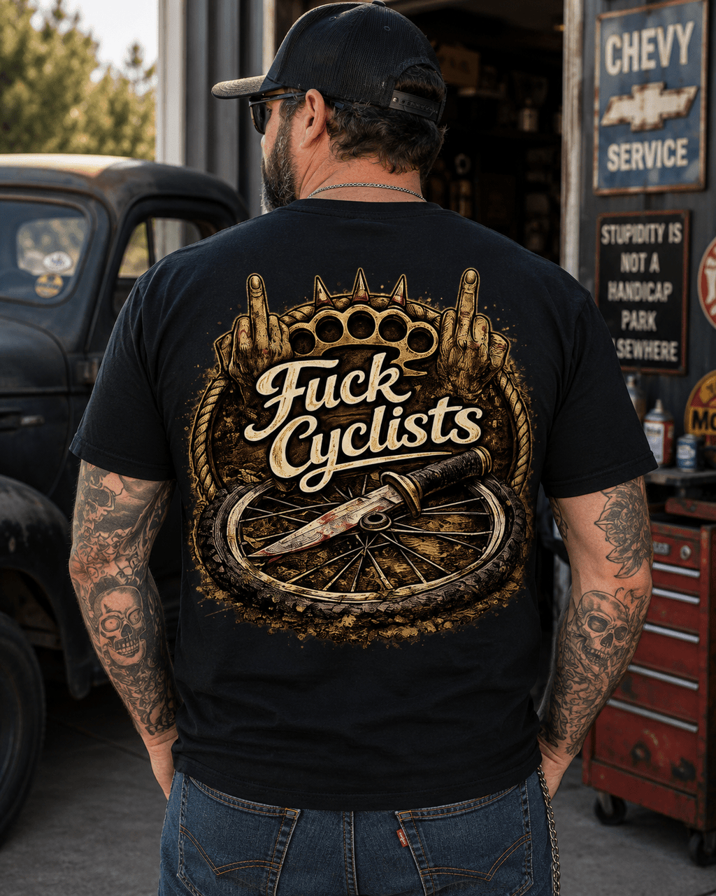 F Cyclists Graphic Tee - Stay Feral Co.