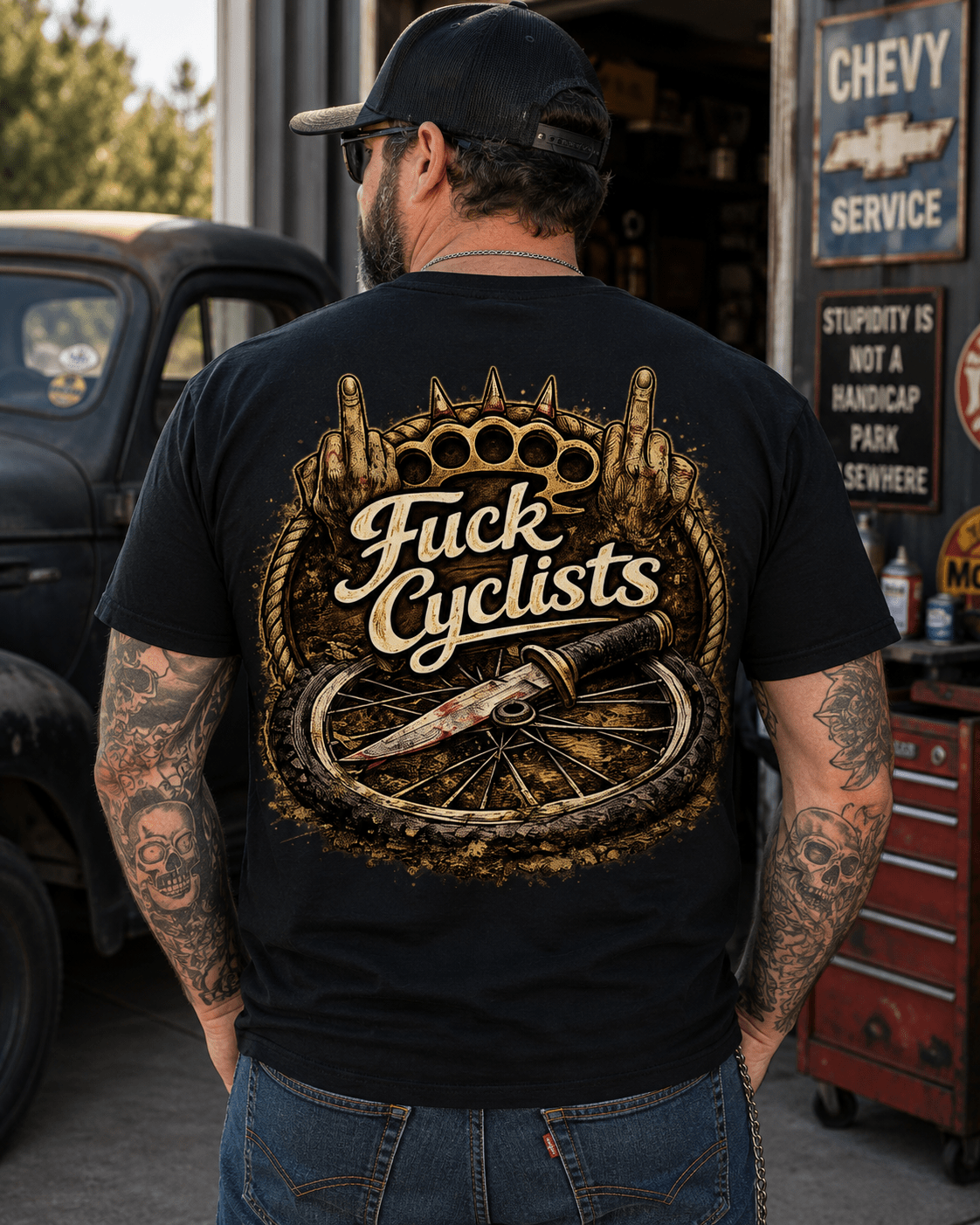 F Cyclists Graphic Tee - Stay Feral Co.