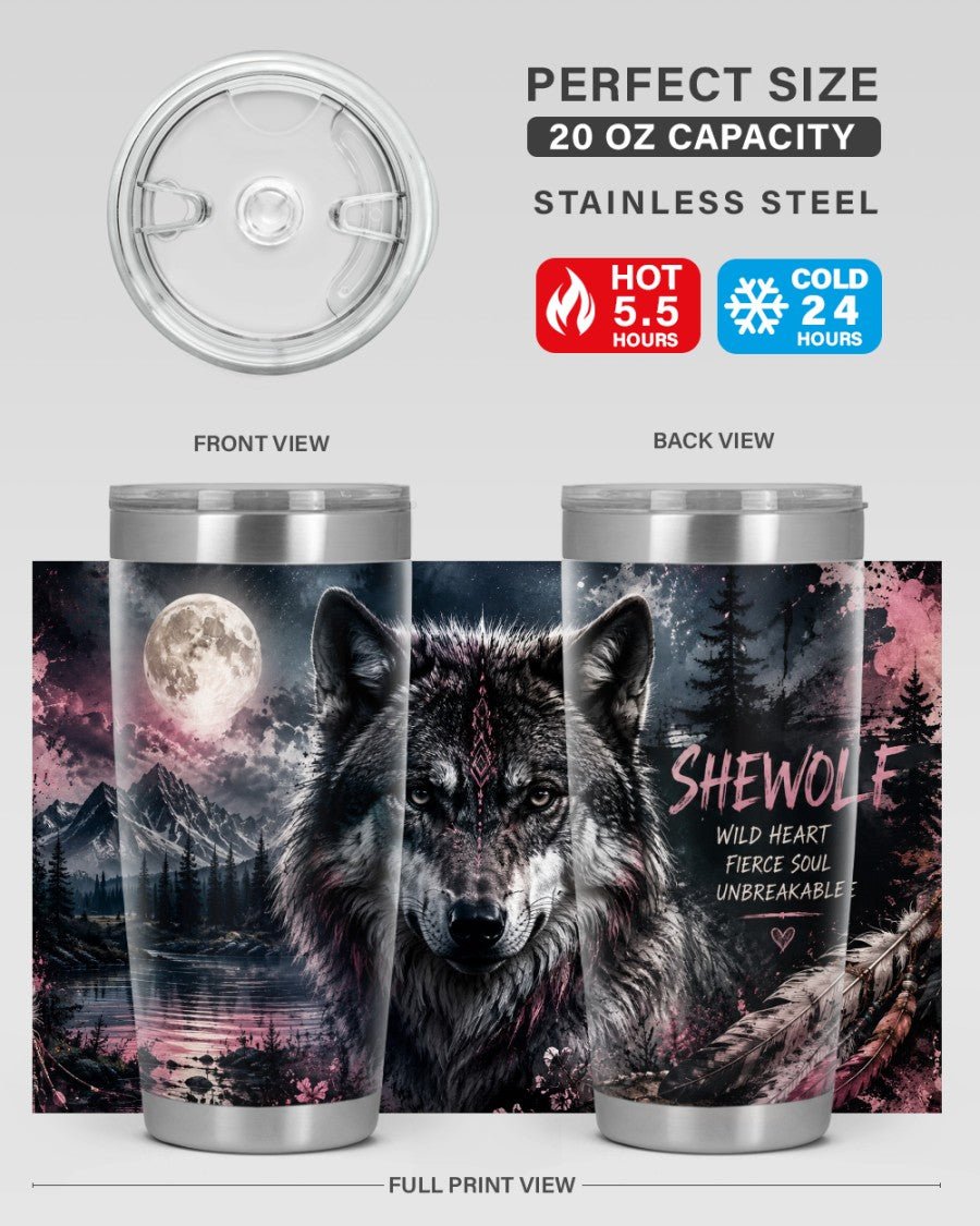 She Wolf Tumbler - Stay Feral Co.