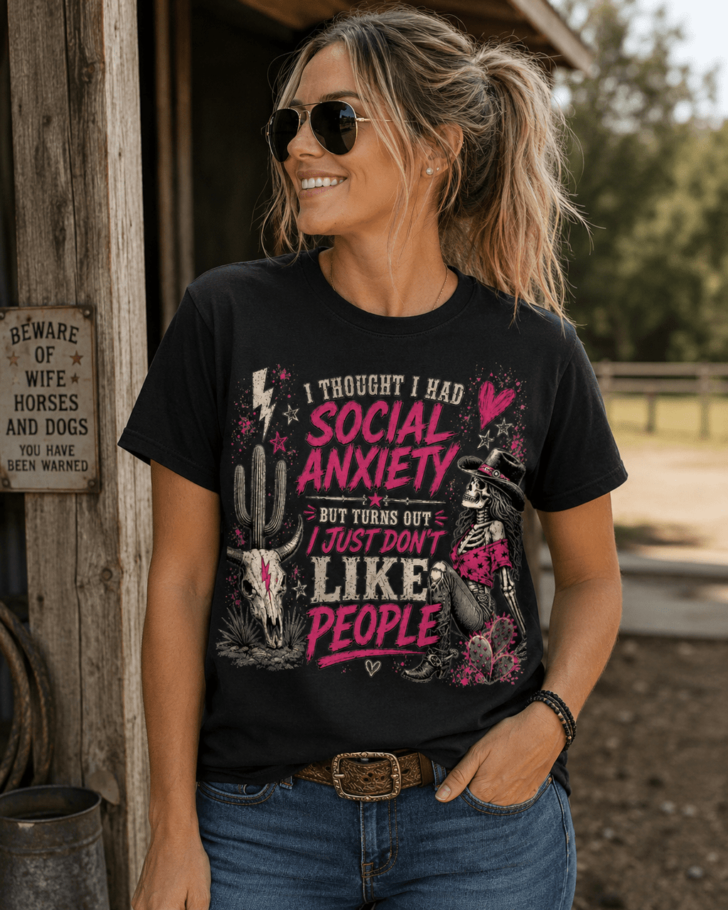 Social Anxiety Graphic Tee - Stay Feral Co.