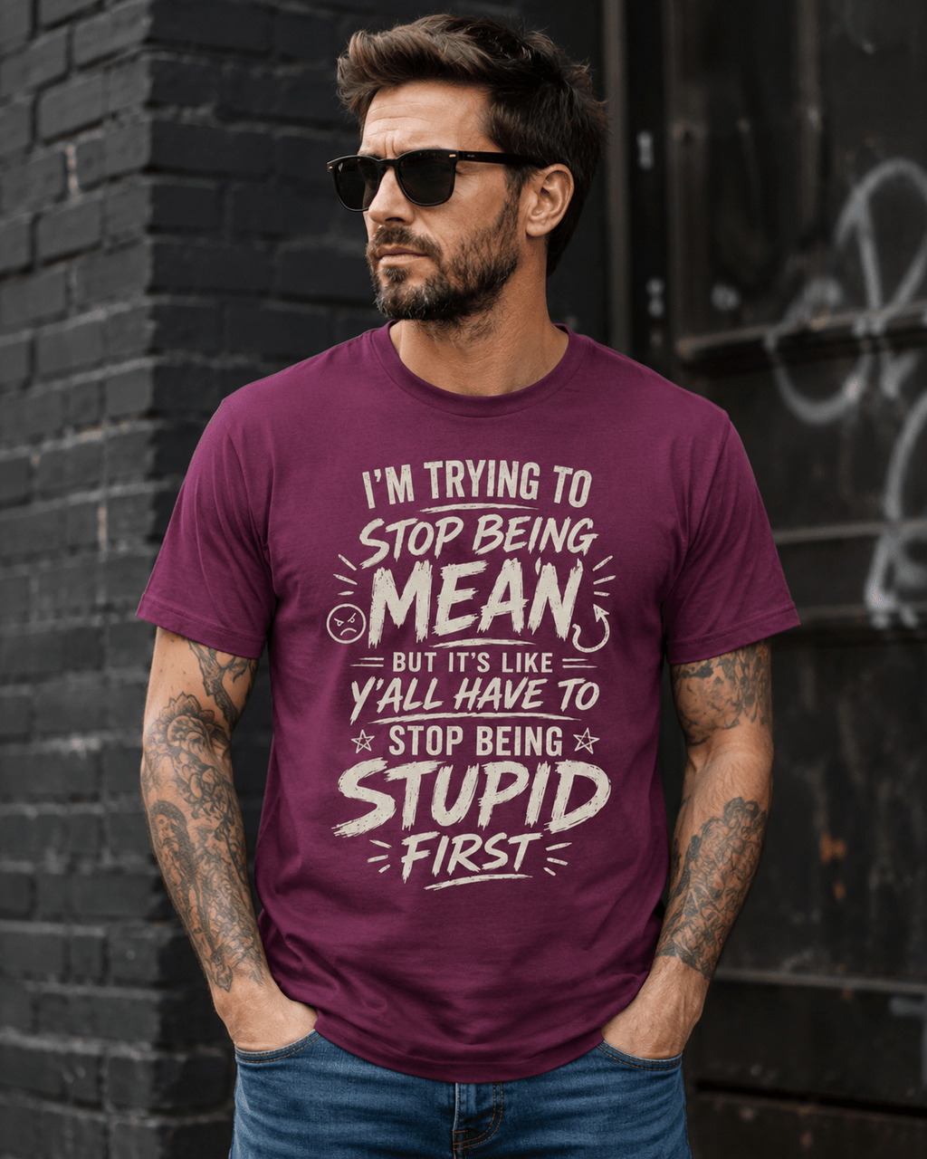 Stupid Graphic Tee - Stay Feral Co.